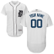 Detroit Tigers White Men's Customized Flex Base MLB Jersey