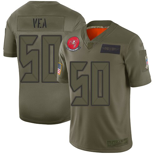 Men's Tampa Bay Buccaneers #50 Vita Vea Camo Stitched NFL Limited 2019 Salute To Service Jersey