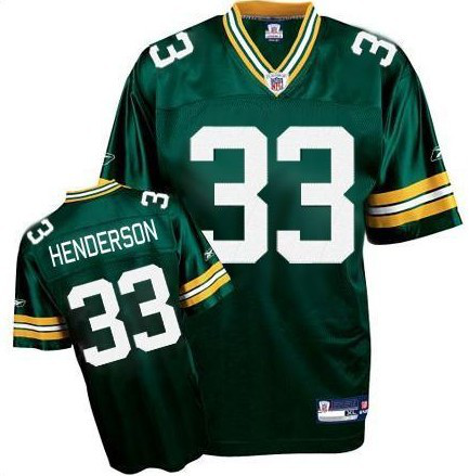 Green Bay Packers #33 William Henderson Green Stitched NFL Jersey