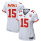 Women Nike Kansas City Chiefs #15 Patrick Mahomes Super Bowl LVII Champions 3 Stars White Jersey