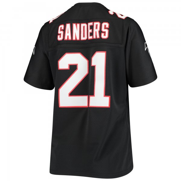 Women's Atlanta Falcons Deion Sanders Mitchell & Ness Black Legacy Replica Team Jersey