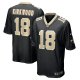 Men's New Orleans Saints Keith Kirkwood Nike  Black Team Game Jersey