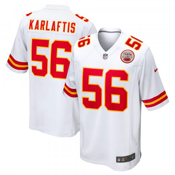 Men's Kansas City Chiefs George Karlaftis Nike White Away Game Player Jersey