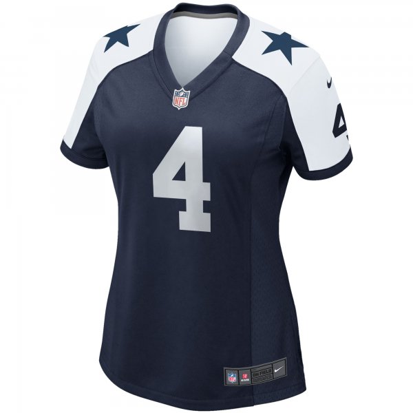 Women's Dallas Cowboys Dak Prescott Nike Navy Alternate Game Team Jersey