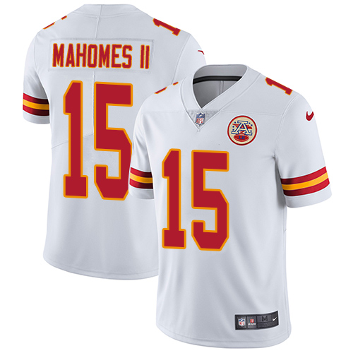 Nike Kansas City Chiefs #15 Patrick Mahomes II White Youth Stitched NFL Vapor Untouchable Limited Jersey