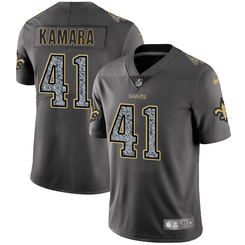 Nike New Orleans Saints #41 Alvin Kamara Gray Static Men's Stitched NFL Vapor Untouchable Limited Jersey