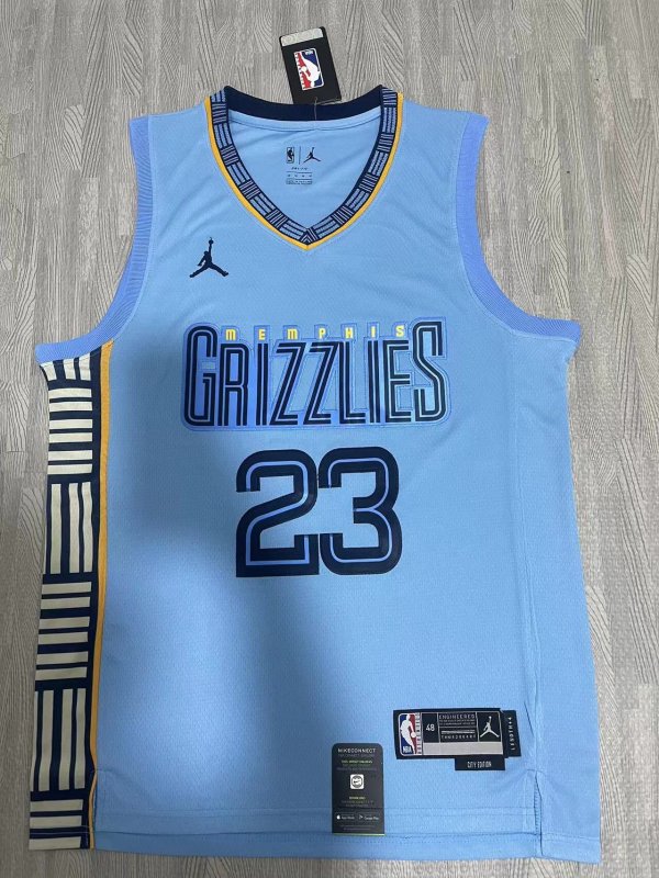 Men's #23 Derrick Rose Memphis Grizzlies Blue City Edition Jersey