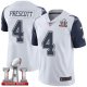 Nike Dallas Cowboys #4 Dak Prescott White Youth Stitched NFL Super Bowl LI 51 Limited Rush Jersey