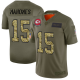 Kansas City Chiefs #15 Patrick Mahomes Olive/Camo Men's Stitched NFL Limited 2019 Salute To Service Jersey