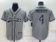 Men's Dallas Cowboys #4 Dak Prescott Grey Stitched Baseball Cool Base Jersey