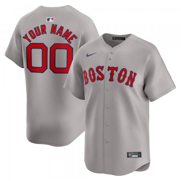 Men's Boston Red Sox  Nike Gray Away Limited Custom Jersey