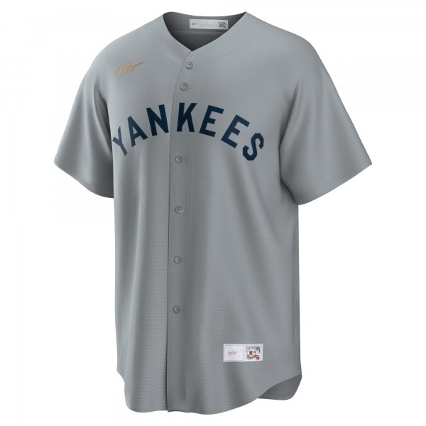 Men's New York Yankees Nike Gray Road Cooperstown Collection Team Jersey