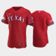 Men's Texas Rangers Alternate Scarle 50th Anniversary Blank MLB Flex Base Jersey