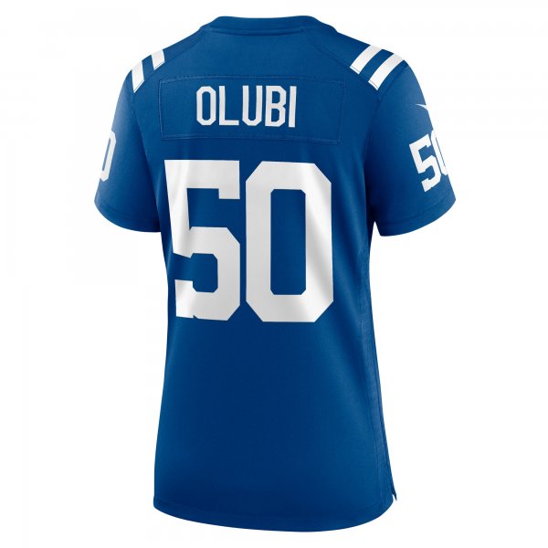 Women's Indianapolis Colts Segun Olubi Nike Royal Game Player Jersey