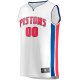 Youth Detroit Pistons  Fanatics White Fast Break Replica Custom Jersey - Association Edition