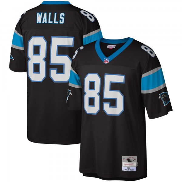 Men's Carolina Panthers Wesley Walls Mitchell & Ness Black Legacy Replica Jersey