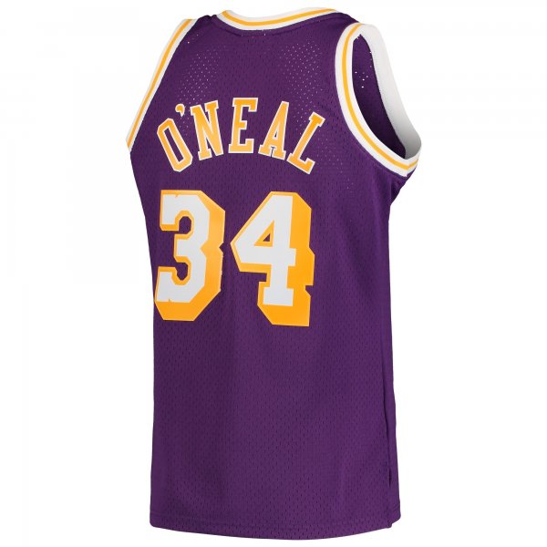 Men's Los Angeles Lakers Shaquille O'Neal Mitchell & Ness Purple Hardwood Classics Swingman Jersey