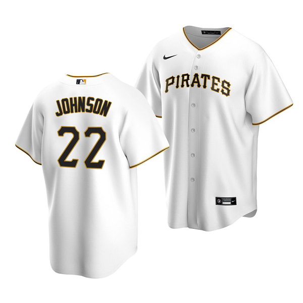 Men's Pittsburgh Pirates #22 Termarr Johnson 2022 MLB Draft Jersey White Home