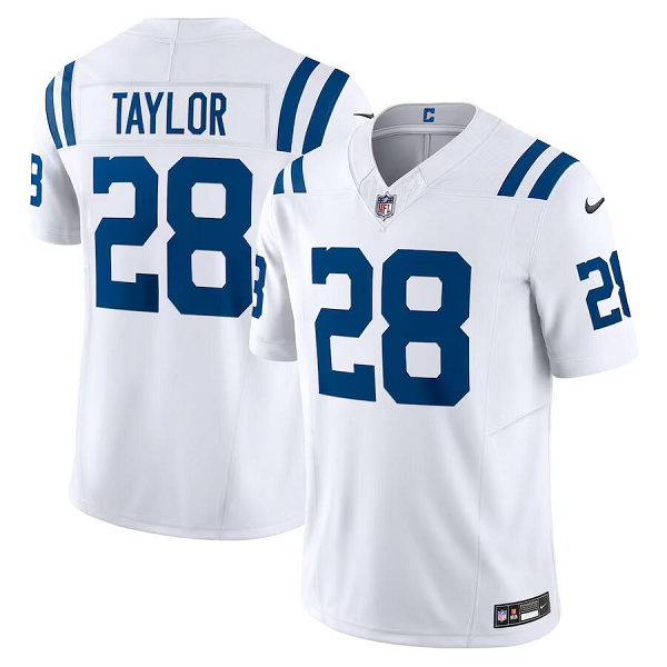 Men's Indianapolis Colts #28 Jonathan Taylor Nike White Vapor F.U.S.E. Limited Jersey