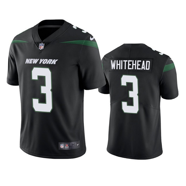 Men's New York Jets #3 Jordan Whitehead Black Vapor Untouchable Limited Stitched Jersey