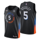 Men's New York Knicks #5 Immanuel Quickley Black Swingman City Edition NBA Jersey