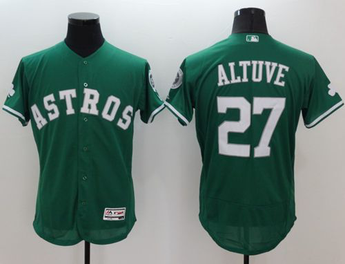 Houston Astros #27 Jose Altuve Green Celtic Flexbase Collection Stitched MLB Jersey