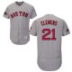 Boston Red Sox #21 Roger Clemens Grey Flexbase Collection 2018 World Series Champions Stitched MLB Jersey