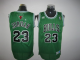 Men's Chicago Bulls Throwback #23 Michael Jordan Green Stitched NBA Jersey