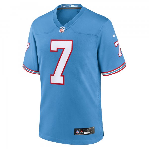 Men's Tennessee Titans Malik Willis Nike Light Blue Oilers Throwback Alternate Game Player Jersey