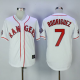 Texas Rangers #7 Ivan Rodriguez White Throwback Stitched MLB Jersey