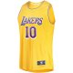 Men's Los Angeles Lakers Max Christie Fanatics Gold Fast Break Replica Jersey - Icon Edition