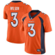 Men's Denver Broncos #3 Russell Wilson Orange Vapor Untouchable Limited Stitched Jersey