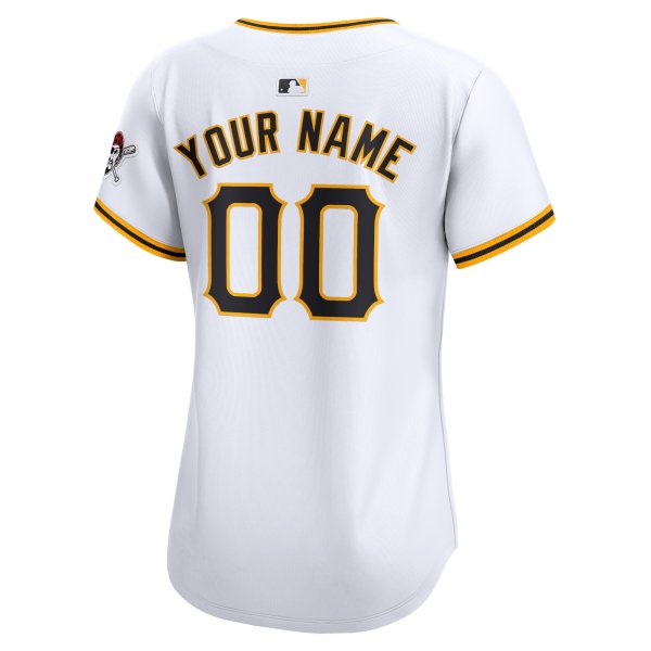 Women's Pittsburgh Pirates Nike White Home Limited Custom Jersey