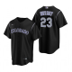 Men's Nike Colorado Rockies #23 Kris Bryant Nike Black Replica Alternate MLB Cool Base Jersey