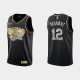 Men's Memphis Grizzlies 2022 Playoffs Ja Morant #12 Diamond Edition Retro Logo Black NBA Jersey