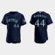 Men's Seattle Mariners #44 Julio Rodriguez 2022 MLB Draft Jersey Navy Alternate