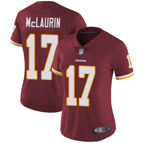 Washington Redskins #17 Terry McLaurin Burgundy Red Team Color Women's Stitched NFL Vapor Untouchable Limited Jersey