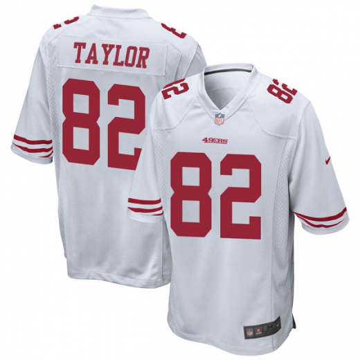 Men's Nike San Francisco 49ers #82 John Taylor Game White NFL Jersey