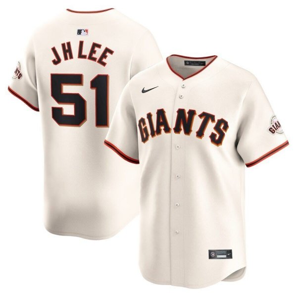 Men's San Francisco Giants #51 Jung Hoo Lee Nike Cream Home Replica Cool Base Jersey