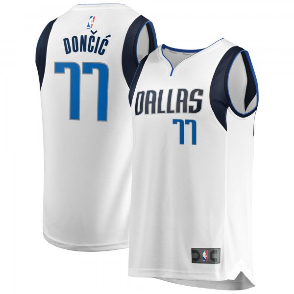 Luka Doncic Dallas Mavericks Fanatics Fast Break Men's Replica Jersey - Association Edition - White