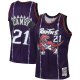 Men's Toronto Raptors Marcus Camby Mitchell & Ness Purple 2001/02 Hardwood Classics Swingman Jersey