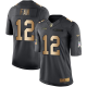 Nike Seattle Seahawks #12 Fan Black Men's Stitched NFL Limited Gold Salute To Service Jersey