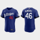 Men's Los Angeles Dodgers #46 Craig Kimbrel City Connect Flex Base MLB Jersey - Royal