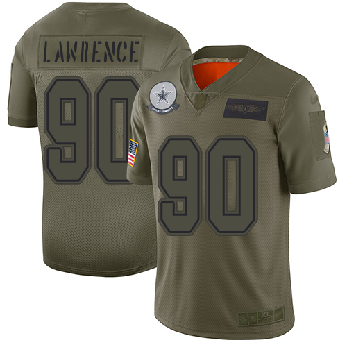 Dallas Cowboys #90 Demarcus Lawrence Camo Men's Stitched NFL Limited 2019 Salute To Service Jersey