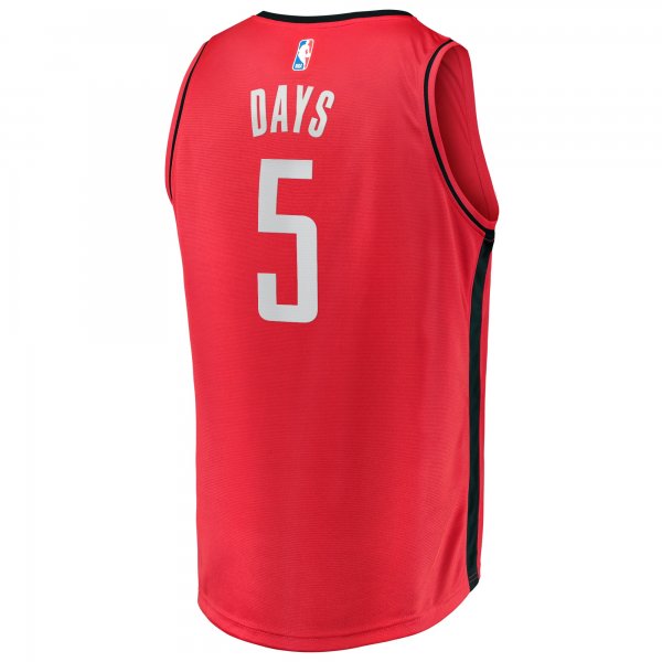 Men's Houston Rockets Darius Days Fanatics Red Fast Break Player Jersey - Icon Edition