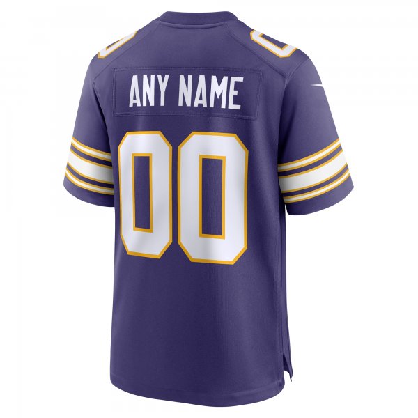 Men's Minnesota Vikings Nike Purple Classic Custom Game Jersey