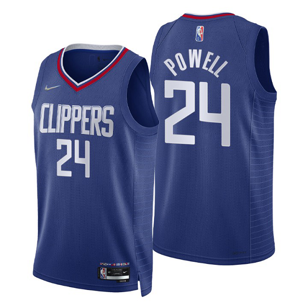 Men's Los Angeles Clippers #24 Norman Powell Blue 2019-20 Icon NBA Jersey