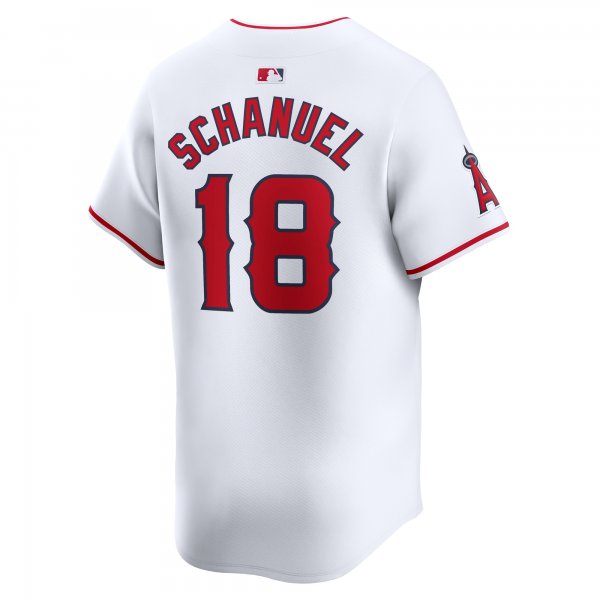 Men's Los Angeles Angels Nolan Schanuel Nike White Home Limited Player Jersey