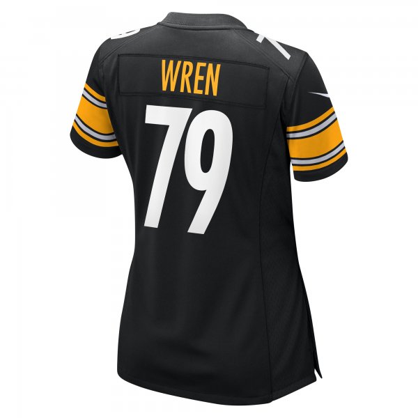 Women's Pittsburgh Steelers Renell Wren Nike  Black  Game Jersey