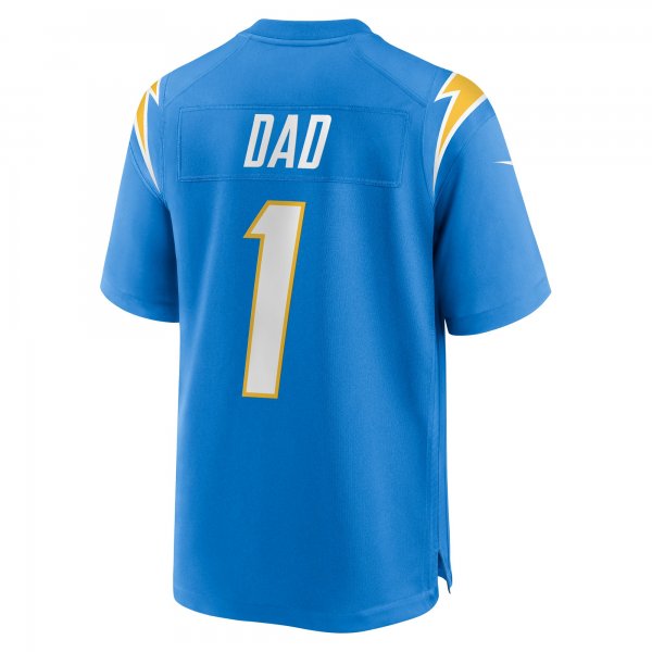 Men's Los Angeles Chargers Number 1 Dad Nike Powder Blue Game Jersey